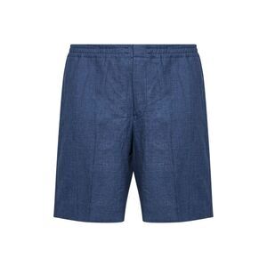 Zegna Men Navy Blue Oasi Lino Shorts